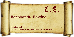 Bernhardt Roxána névjegykártya