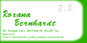 roxana bernhardt business card